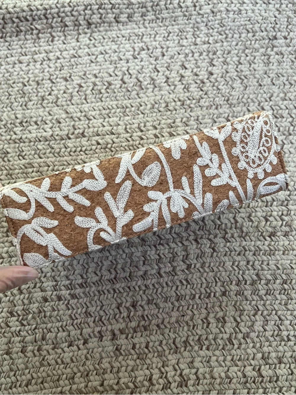 Beaded Embroidered Floral Clutch Handbag